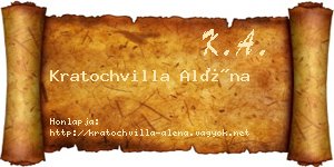 Kratochvilla Aléna névjegykártya
